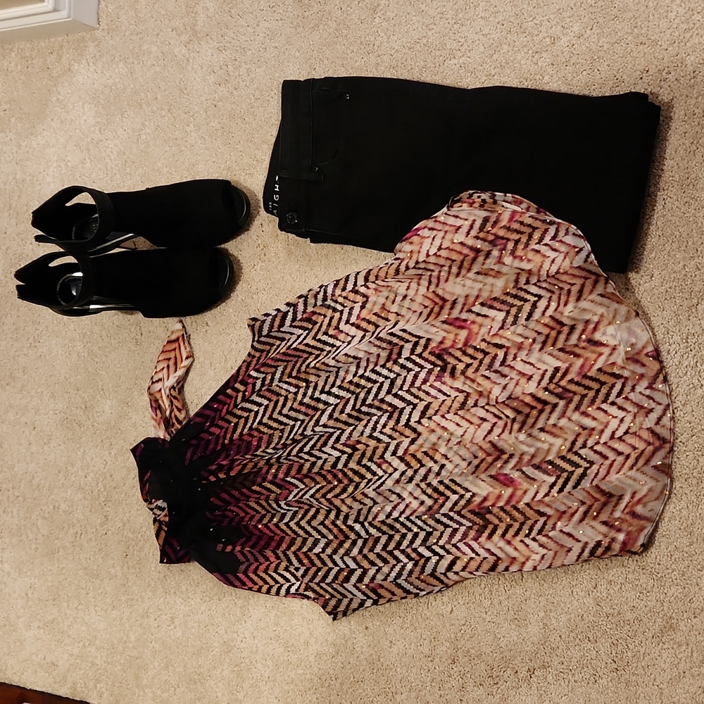 White House Black Market Halter style Blouse